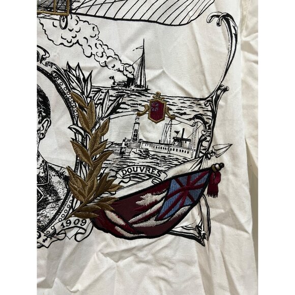 Vintage Bugatchi Embroidered Button Up Dress Shirt - Size M - Picture 2 of 5